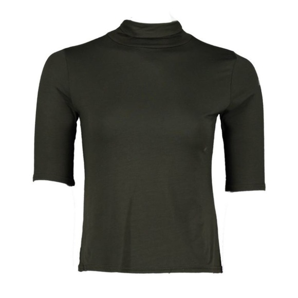 NWT!! Boohoo Gray Lara Cropped Sleeve Turtleneck sz 8 - Picture 7 of 8